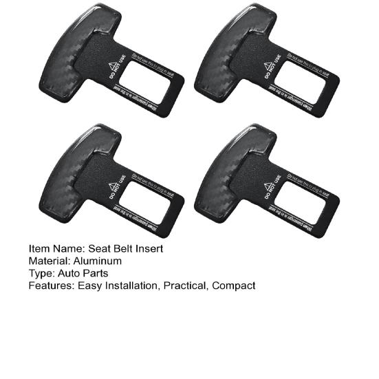 4 Pcs Automotive Belt Insert Slot Pad Latch Wear-Resistant Car Safety Belt Slot Buckle Replacement for All Models