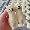 White Alpaca Tpr Squeeze Toy Elastic Stress Relief Cute Desktop Decor Ideal Classroom Prize Or Gift For Holidays