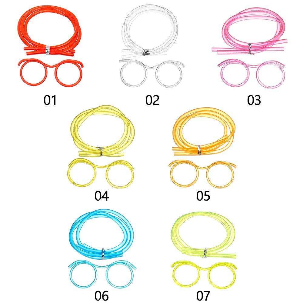 Creativity Soft PVC Glasses Straw Drinking Party Supplies Funny Toy