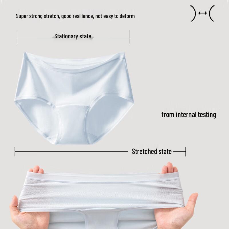 Yiershuang Women's 5-Pack Antibacterial Cotton Briefs