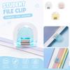 Plastic D-Shaped File Folder Clip Document Organizer Fastener Durable Office School Supplies for Paper Storage and Filing