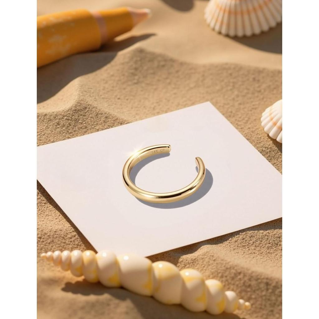 Bobisty 1/3 Pezzi Anelli per Dita dei Piedi Placcati Oro 14K per Donne Non Macchiabili Regolabili Fiore CZ Delicato Anello per Dita dei Piedi Gioielli per Piedi Estivi da Spiaggia