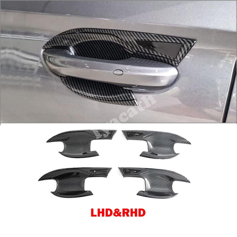LHD RHD For MG3 Hybrid 2024 2025 ABS Carbon Fiber Black Car Door Handle Cover door bowl catch Protector Styling Auto Accessories