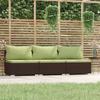 Day and Night - Day and Night 3-seater Garden Sofa with Brown Synthetic Rattan Cushions