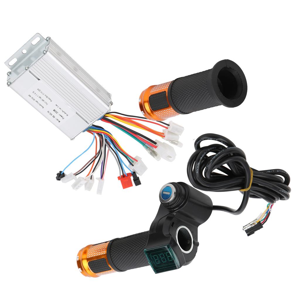 36V 48V 350W Universal Brushless Controller and Universal Number Lock Throttle Grip Set