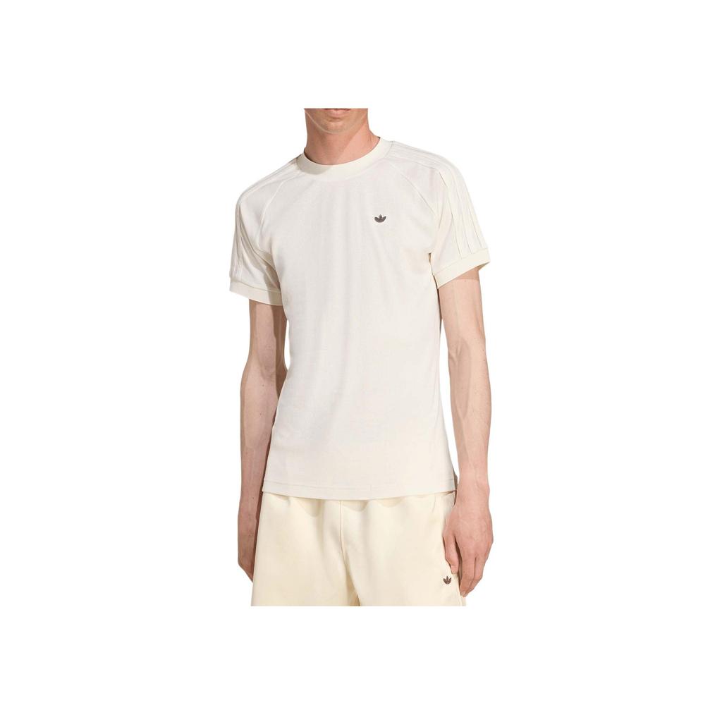 Adidas Originals Logo Slim Fit Crew Neck Short Sleeve T-Shirt Men tops Off-White JY3945