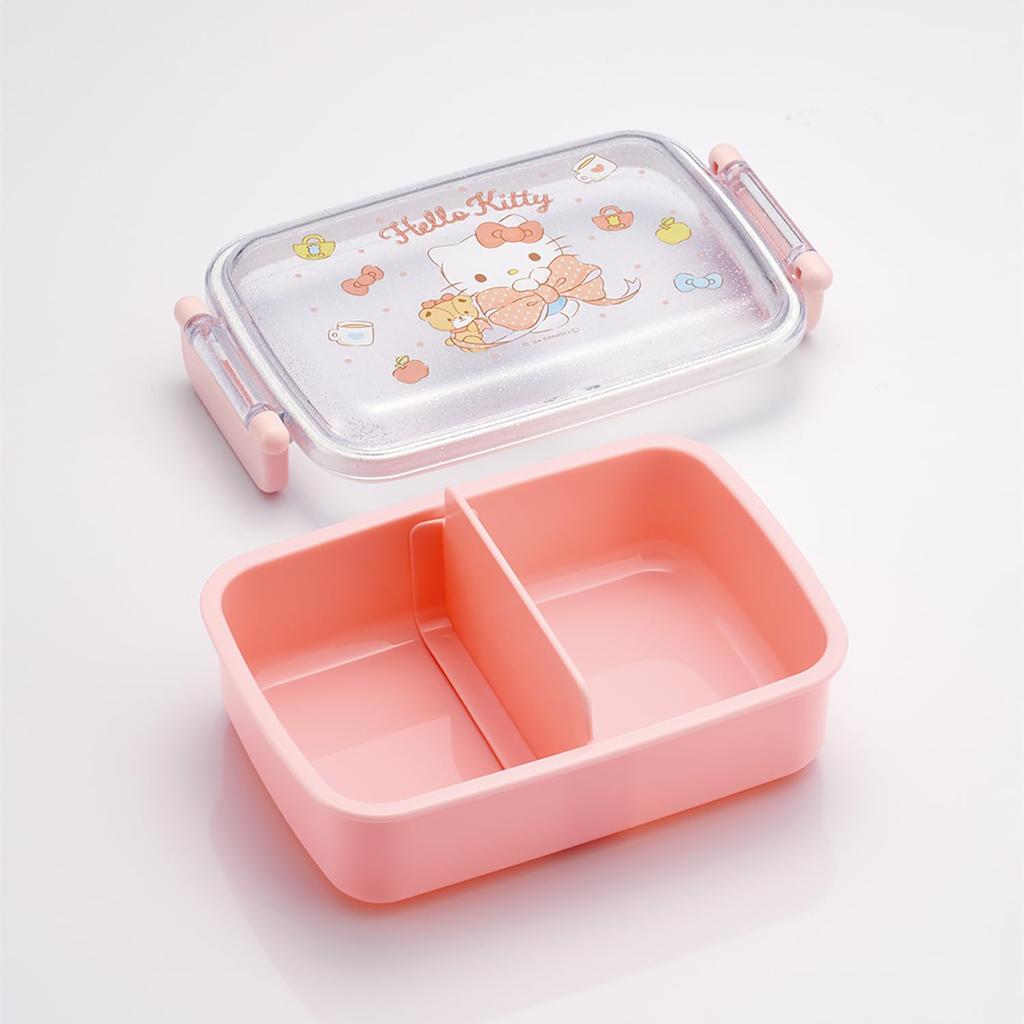 Skater Lunch with a Soft Single Made in Sanrio Hello Kitty Big Children's Box, 450ml, Dome-Shaped Lid, Tier, Japan, Ribbon, Girl's, RBF3ANAG-A