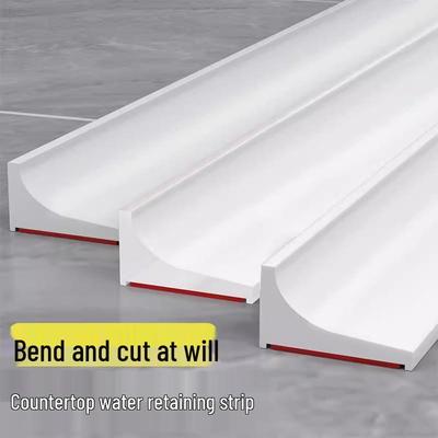 Silicone Water Barrier Strip for Kitchen & Bathroom Counters - Self-Adhesive & Waterproof
