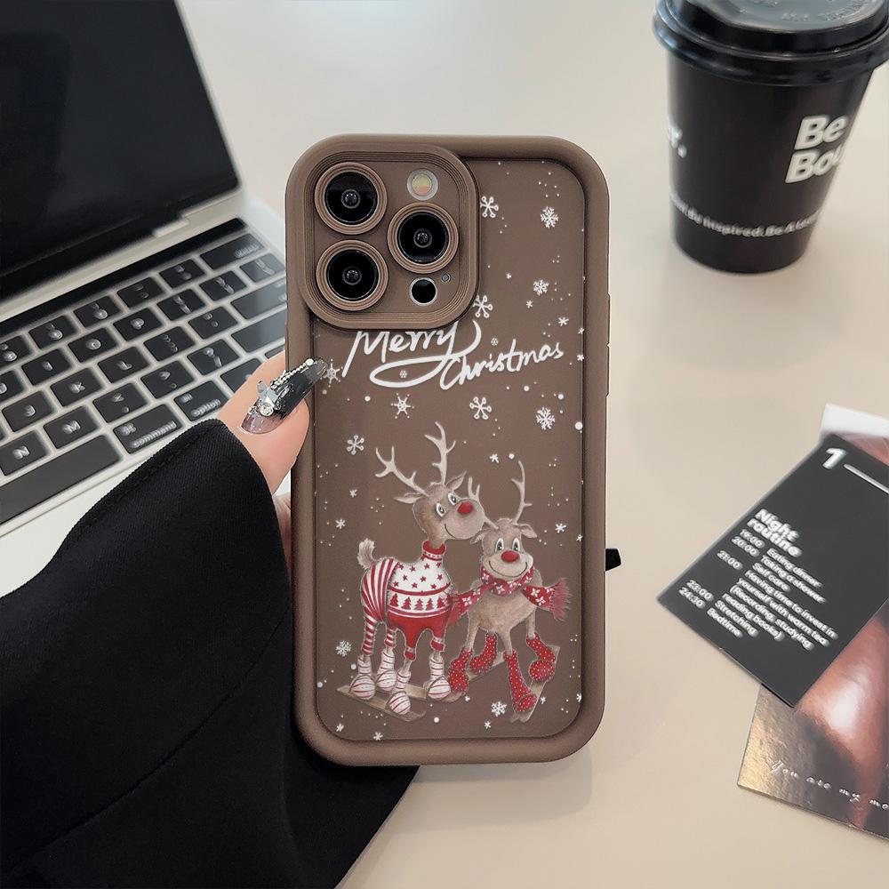Christmas Soft TPU Phone Case For iPhone 11 Funda iPhone 16 Pro Max 15 13 14 12 XS X XR 7 8 Plus SE 16promax 16pro Cover Carcasa