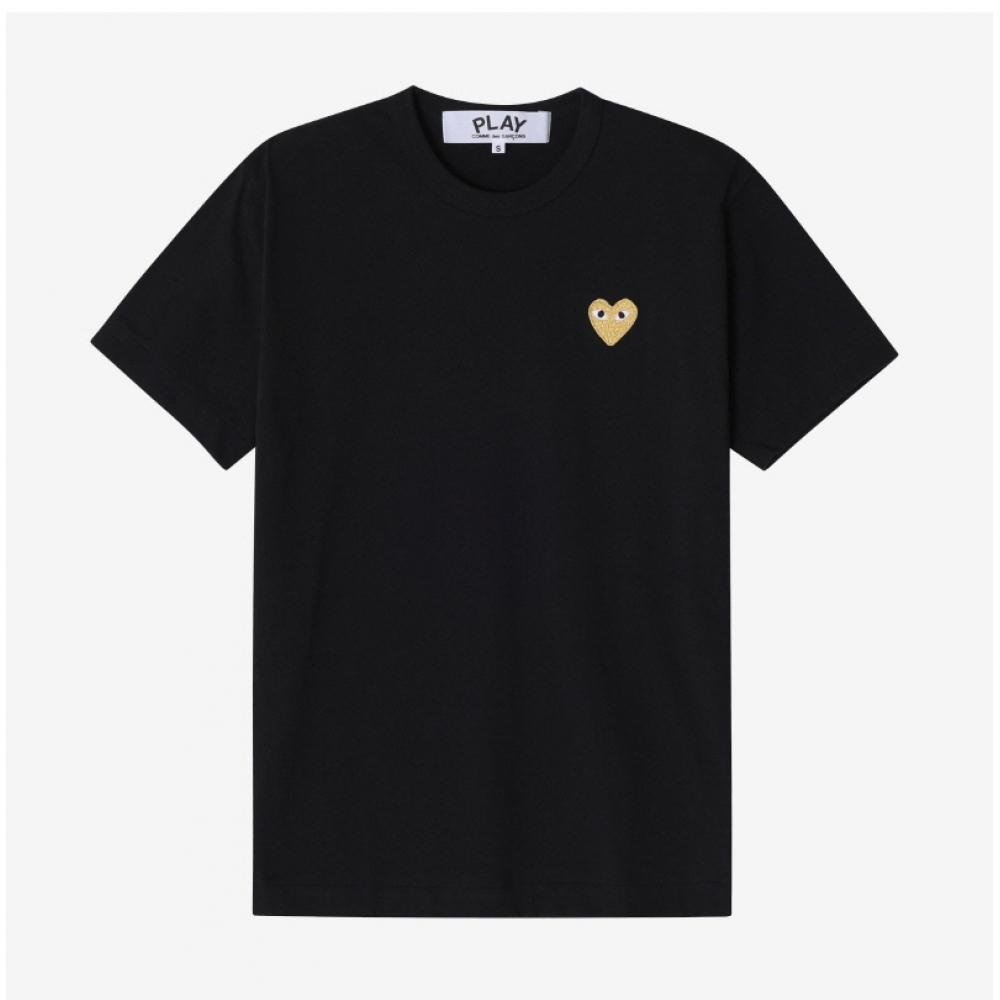 Comme Des Gar Ons Play Goud Hart Wappen T-shirt Ax T216 051