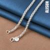 925 Sterling Silver 4mm Snake Bone Necklace Fashionable Wedding Jewelry