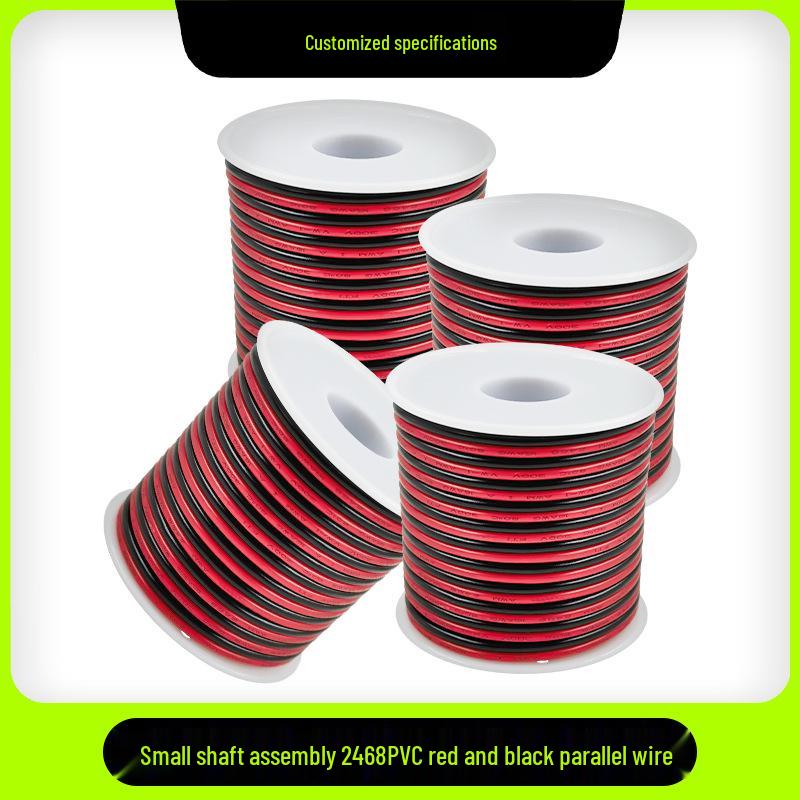 Red and Black PVC Parallel Wire 2468, 30-16AWG for LED Strip Connections