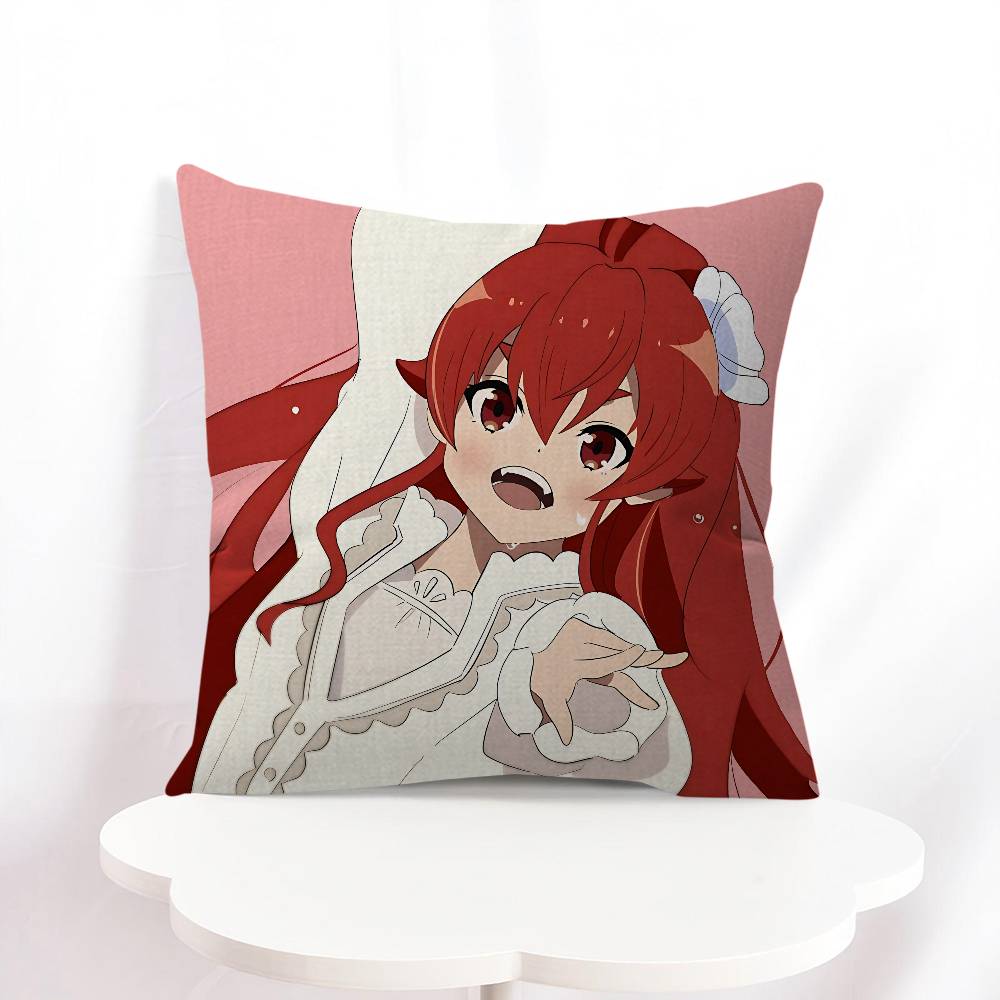 Eris Boreas Greyrat Kuddfodral Tecknad Soffa Dekorativt Hem Dubbelsidig Tryck Kort Plysch Söt Kuddfodral