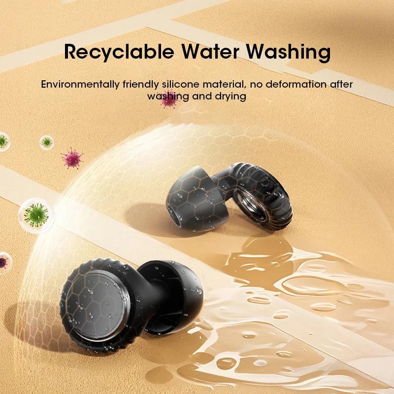 Ear Plugs for Sleeping Noise Cancelling Reusable Soft Silicone Earplugs for Sleeping Studying Traveling Earing Protection