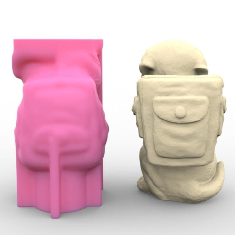 Silicone Casting Mold Dog Shaped Vase Mold for Designing Vases and Candle Holder
