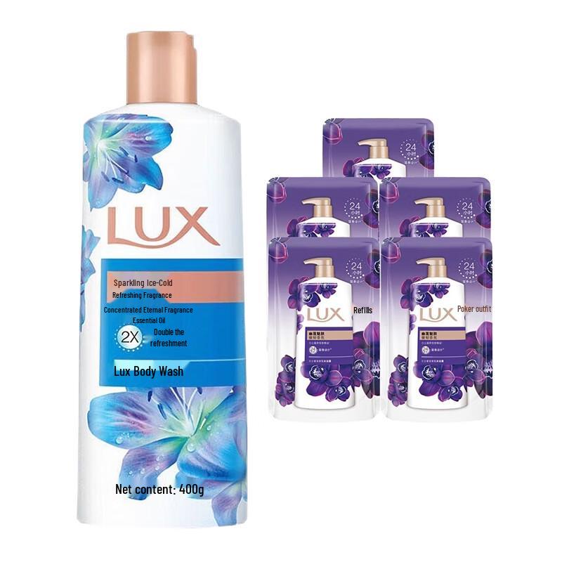 LUX Shimmering Ice Fragrance Shower Gel Family Pack