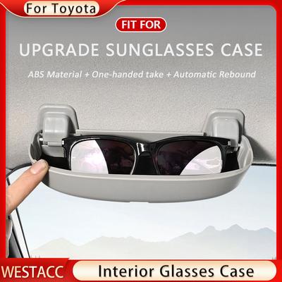 ABS Car Sunglasses Holder Glasses Case Storage Box for Toyota Corolla Yaris Vios Eyeglasses Clip Holder Organizer