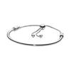 925 Silver Women's Bracelet with Heart T-shaped Buckle and Adjustable Bracelet, Fashionable DIY Jewelry Gift