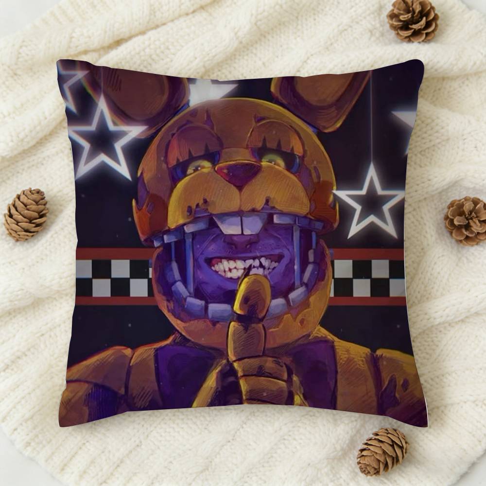 Fnaf FivenightsAtFreddys Doublesided Printed Square Decorative Cushion Cover for Sofa Living Room Home Decor