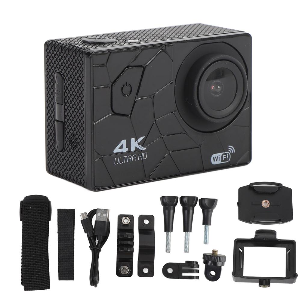 4K Action Camera DV 170 Degree Wide Angle Rain Proof Anti Shake Fast Data Synchronization Cycling Action Camera with