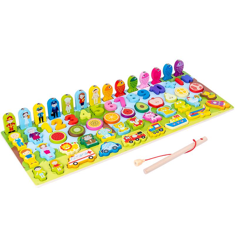 Toddler Number Puzzle Blocks for Early Education and Brain Development Ages 1-3 Boys & Girls