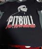 Pitbull Schwarz Mr Worldwide Zeitlos Baumwolle T-Shirt DI699 Vintage Gewaschen Stilvoll Bequem Vielseitig Weich