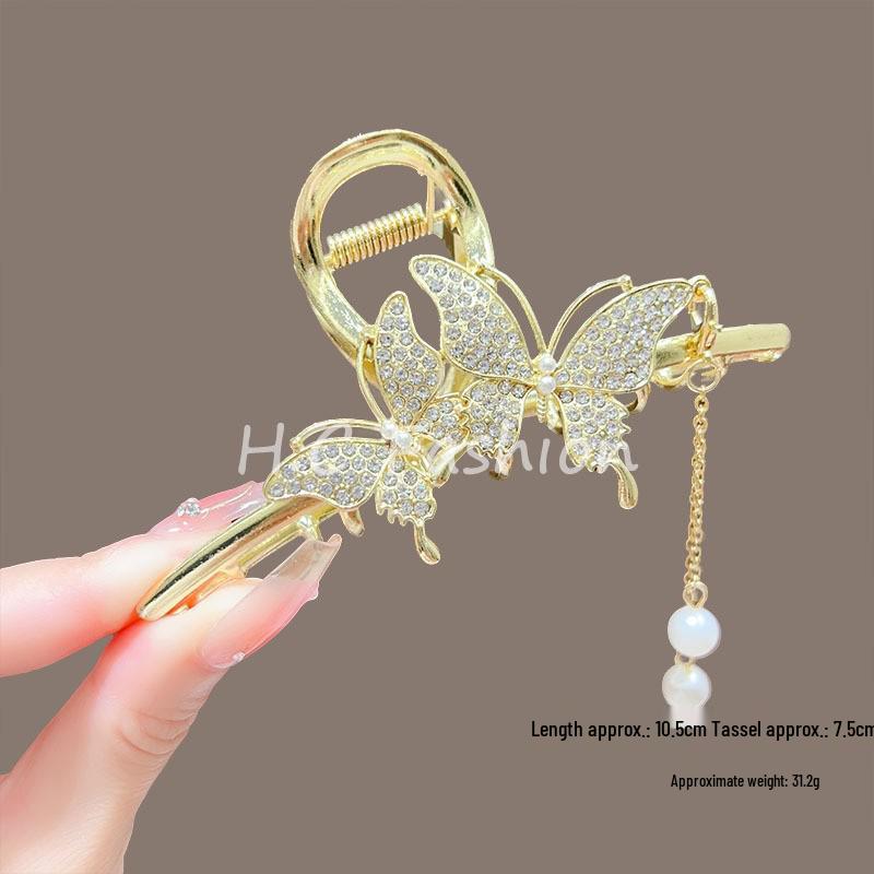 Lily of the Valley Floral Tassel Hair Claw - Ancient Style Women's Accessory