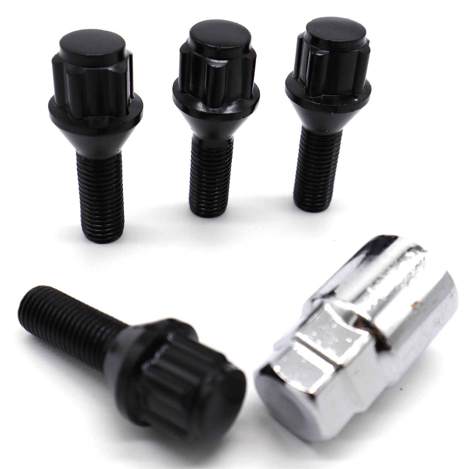 

4x Колесные болты гайки шпильки M12x1.5 шестигранник 19мм 21мм для BMW 1 3 5 7 серии M1 Z3 Z4 Z8 E81 E82 E36 E46 E90 E92 E39 E60 чёрный