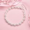 925 Sterling Silver 8-inch Exquisite Hollow Rose Bracelet for Women's Fashion Wedding Party Jewelry Accessories