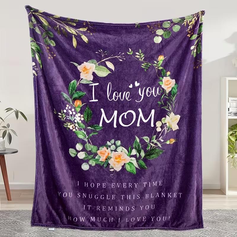 Purple Starry Sky Butterfly Flower Plush Bed Throwing Cartoon Picnic Thin Blankets Modern Flannel Blanket