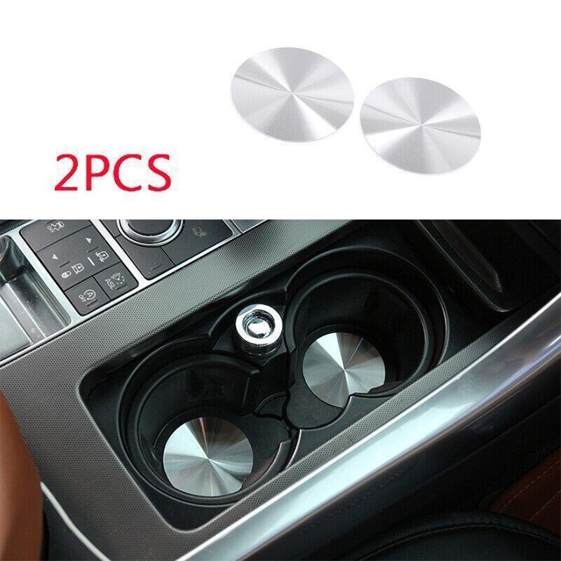 For Range Rover L405 2013-2022 Console Interior Front Water Cup Pad Chrome Steel