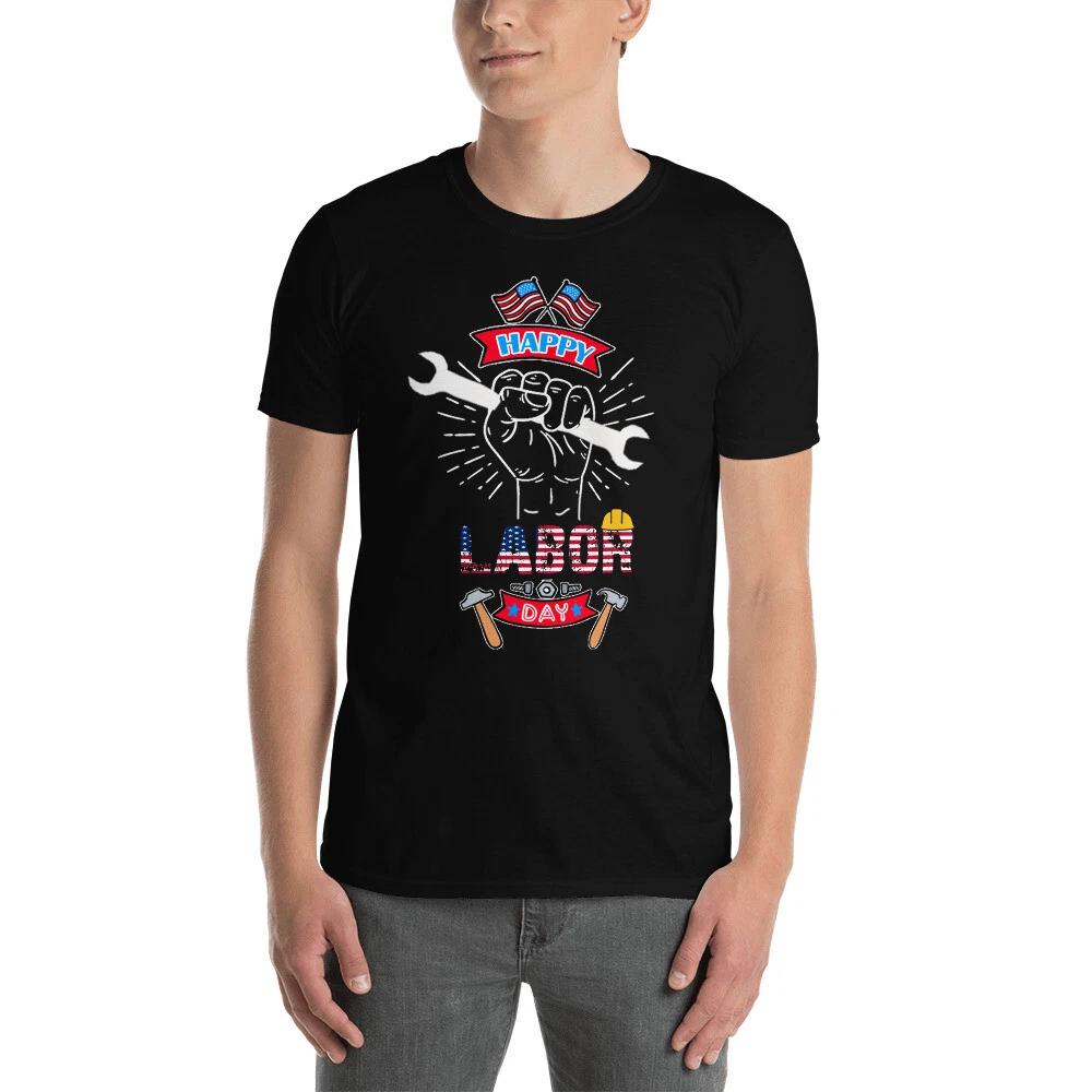 Happy Labor Day American Flag Holiday Labor Day Celebration T-Shirt 4XL