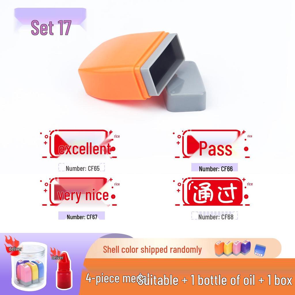 Teacher's Reward Homework Stamps: Cartoon Praise & Encouragement for Students