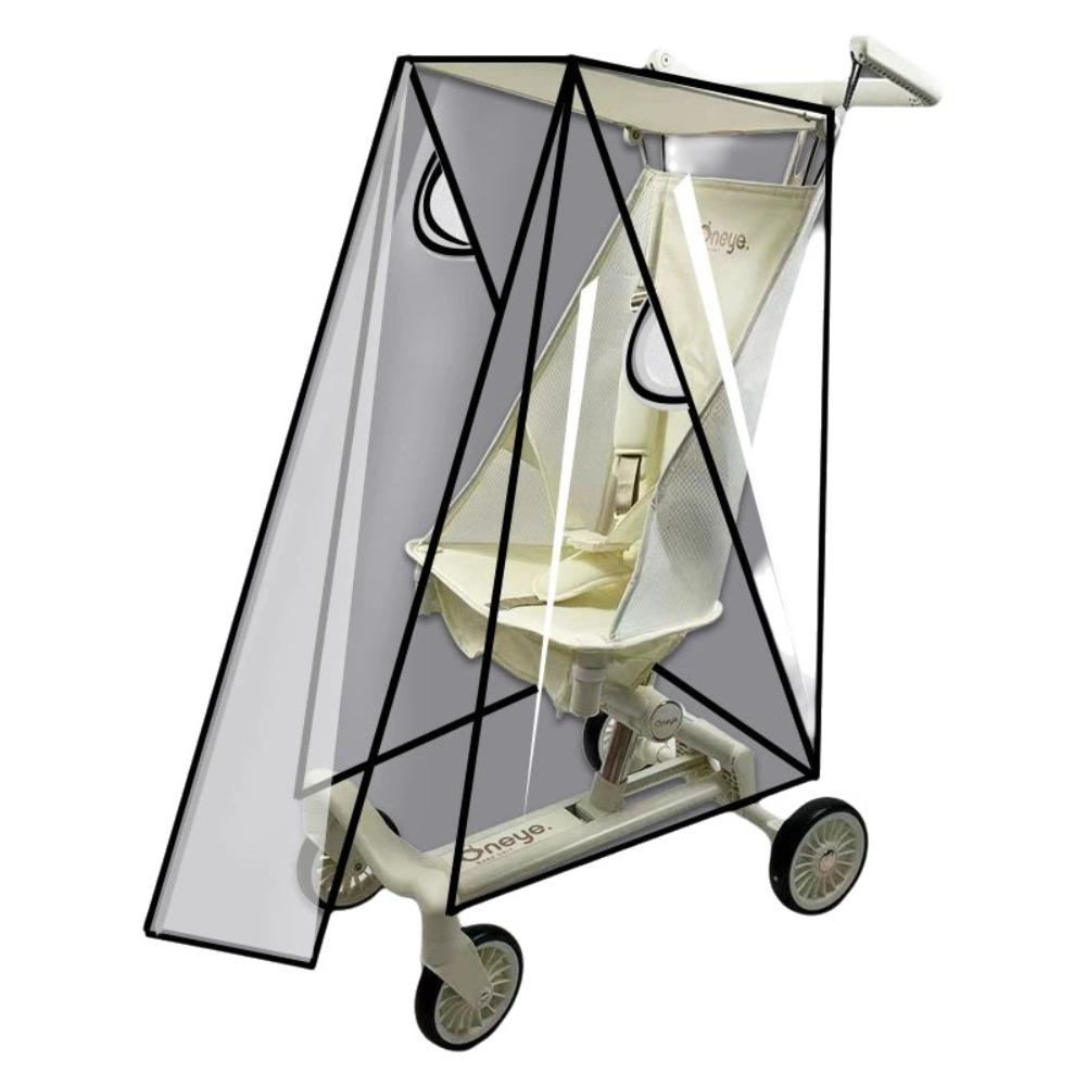 

Прозрачный дождевик для детской коляски-зонтика, водонепроницаемый плащ для прогулочной коляски, для улицы чёрный