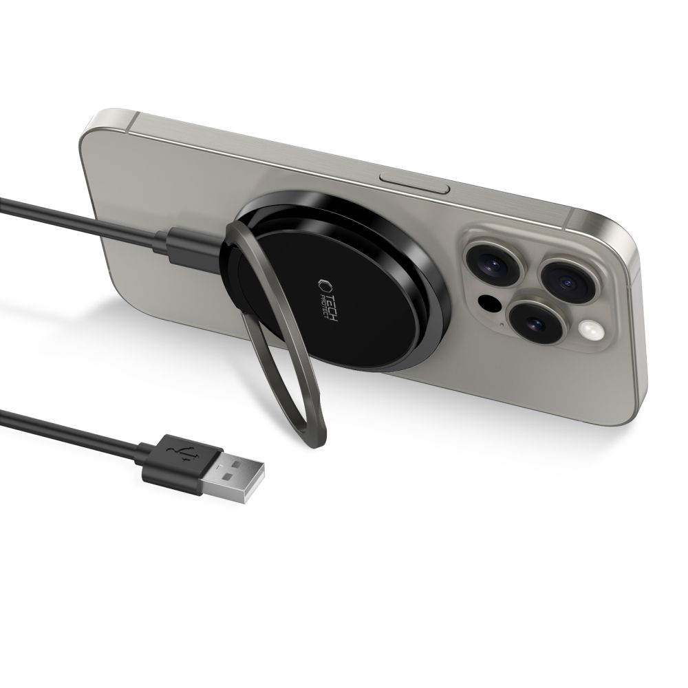 Tech-Protect Qi15W-A33 Magnetic Magsafe Wireless Charger Black