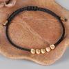 2Pcs Tibetan Copper Beads Bracelet Adjustable Handmade Buddhist Lucky Knot Red+Black Cord Bracelet for Women Men