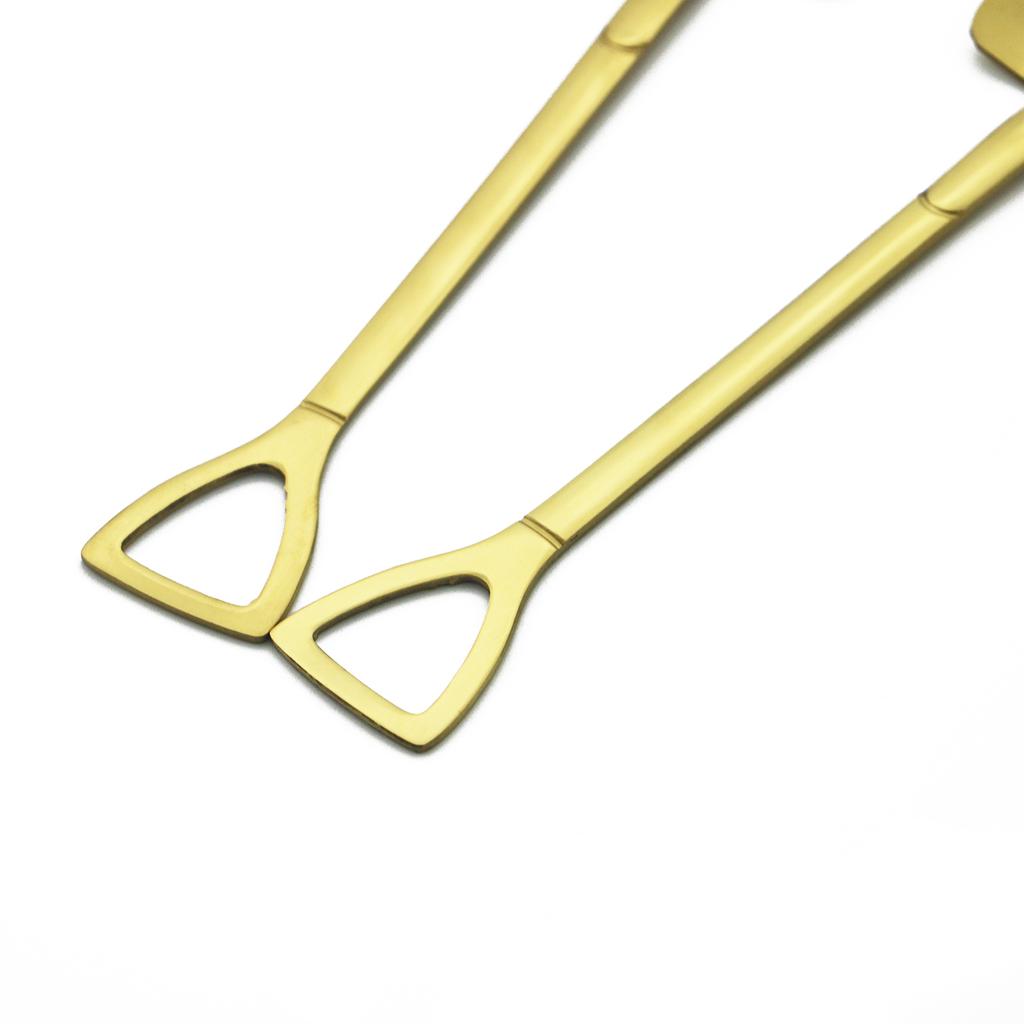 Rainbow Stainless Steel Shovel Spoon Set Ice Cream Stirring Spoon Tool Creative Teaspoon Dessert Coffee Spoon Party Cutlery Set