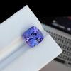 AA+ Quality Natural Tanzanite Gemstone: Loose Cushion Cut Gemstone.
