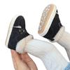 Baby High-Top Yellow Walking Shoes - Thick Plush Cotton, Non-Slip Soft Sole, Warm Boots for Boys (0-1 Year)