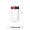 Coffee Bean Sealed Glass Jar with One-Way Valve, Wooden Lid - for Coffee, Tea, and Dried Goods Storage