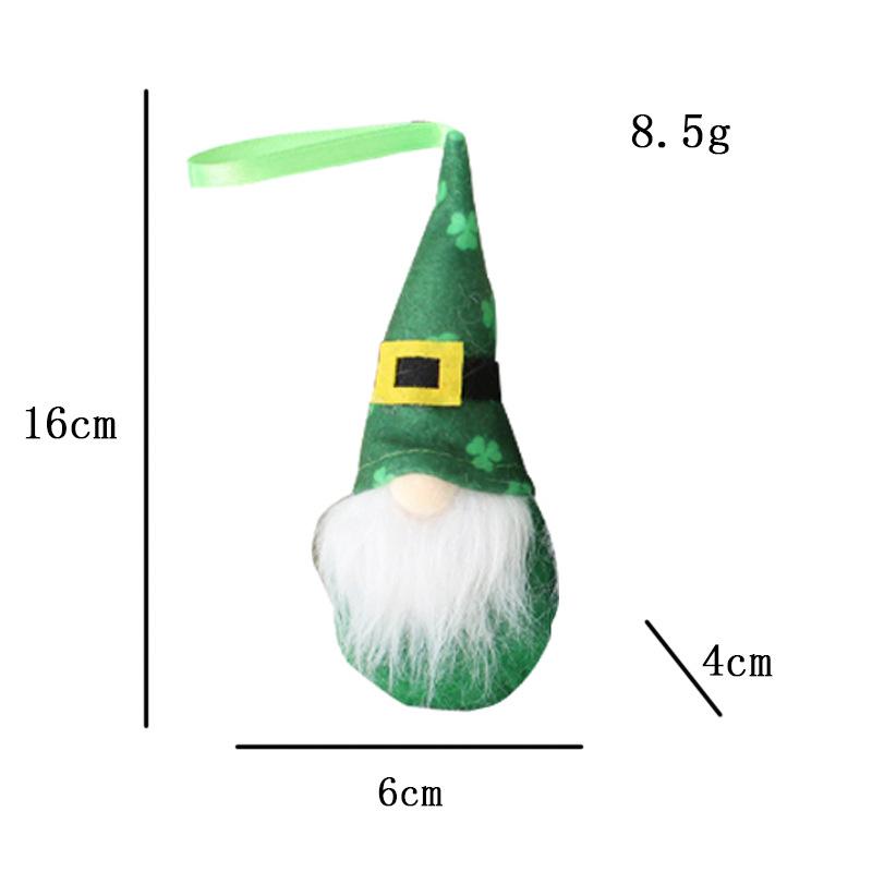 Irish Festival Green Elf Doll Pendant St. Patrick'S Day Window Decoration Ornaments