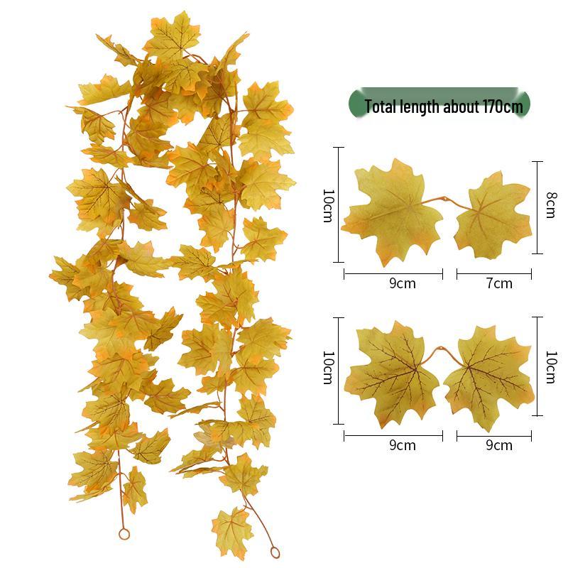 Autumn Maple Leaf Vine Hanging - Festive Decor for Halloween & Christmas