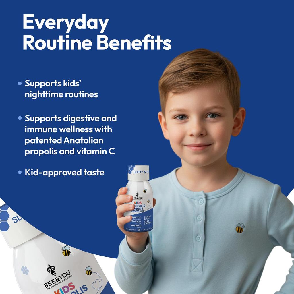 Kids Propolis Immune Night Time Shot - Probiotic, 50 ml x 12