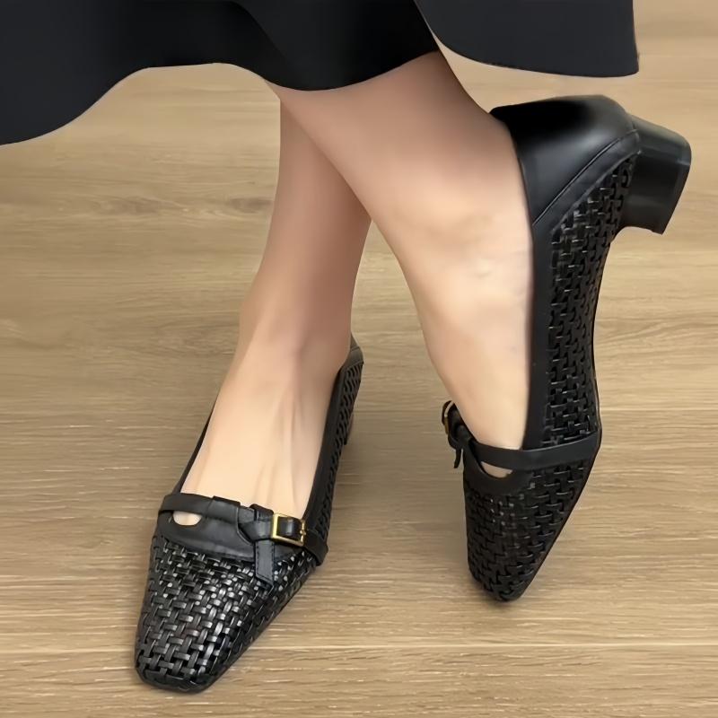 Mode Modische Damen Flache Schuhe 2025 Frühling Und Herbst Bequeme Geflochtene Schuhe Mary Jane Trend Lässige Atmungsaktive Damen Schuhe