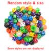21/70 Stück Plastik Polyeder Würfel Mit einem Schwarzen Beutel Mischfarbe Rollenspiel Zubehör Familienparty Unterhaltungs Set YMY
