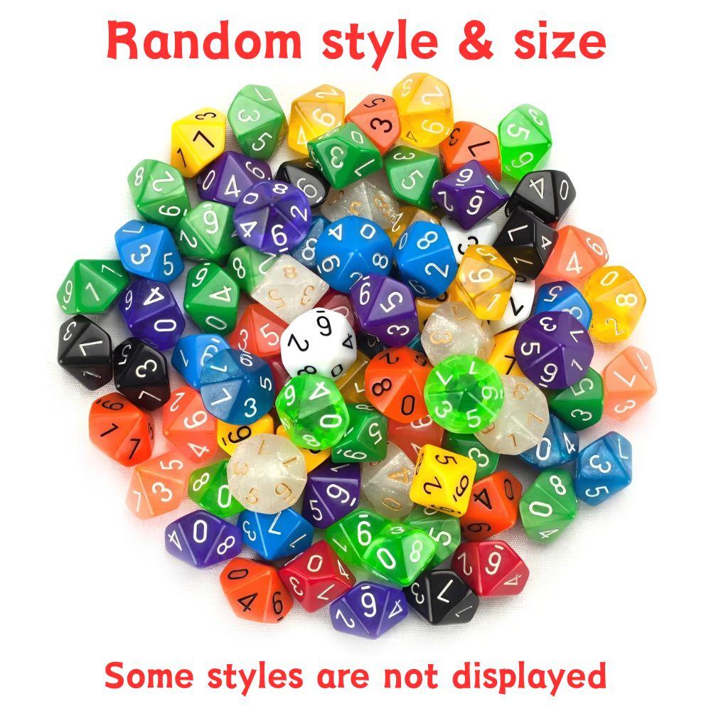 21/70 Stück Plastik Polyeder Würfel Mit einem Schwarzen Beutel Mischfarbe Rollenspiel Zubehör Familienparty Unterhaltungs Set YMY