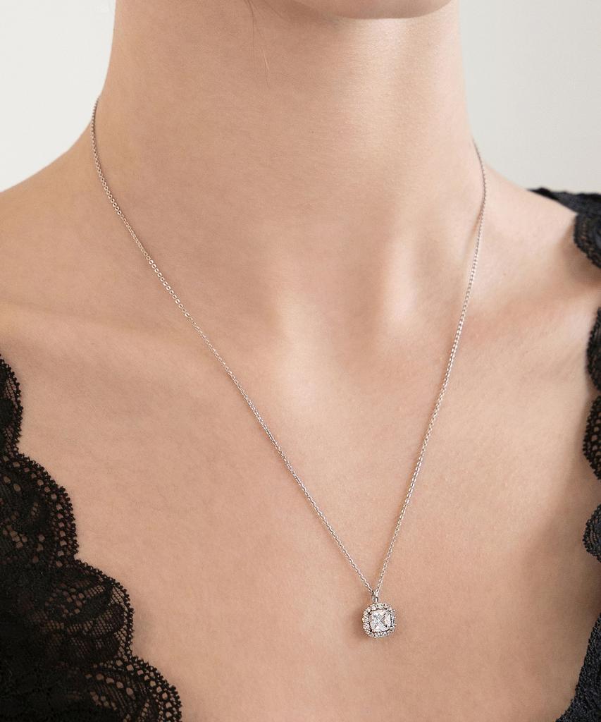 Tatiana Halo Cushion Cubic Necklace Nz2552