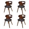 Day and Night - Day and Night Dining Chairs 4 Pcs Bentwood Faux Leather Brown