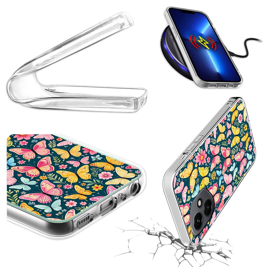 Etui Do Honor X7D / 400 Smart Obudowa Foto Case Plecki Motyle + Szkło 9H