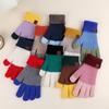 Long Autumn and Winter Touch Screen Korean Finger exposed Cute Knitted Wool Gloves for Winter Windproof Thickened Warm Gloves